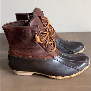 Sperry Saltwater waterproof  zip & tie boots